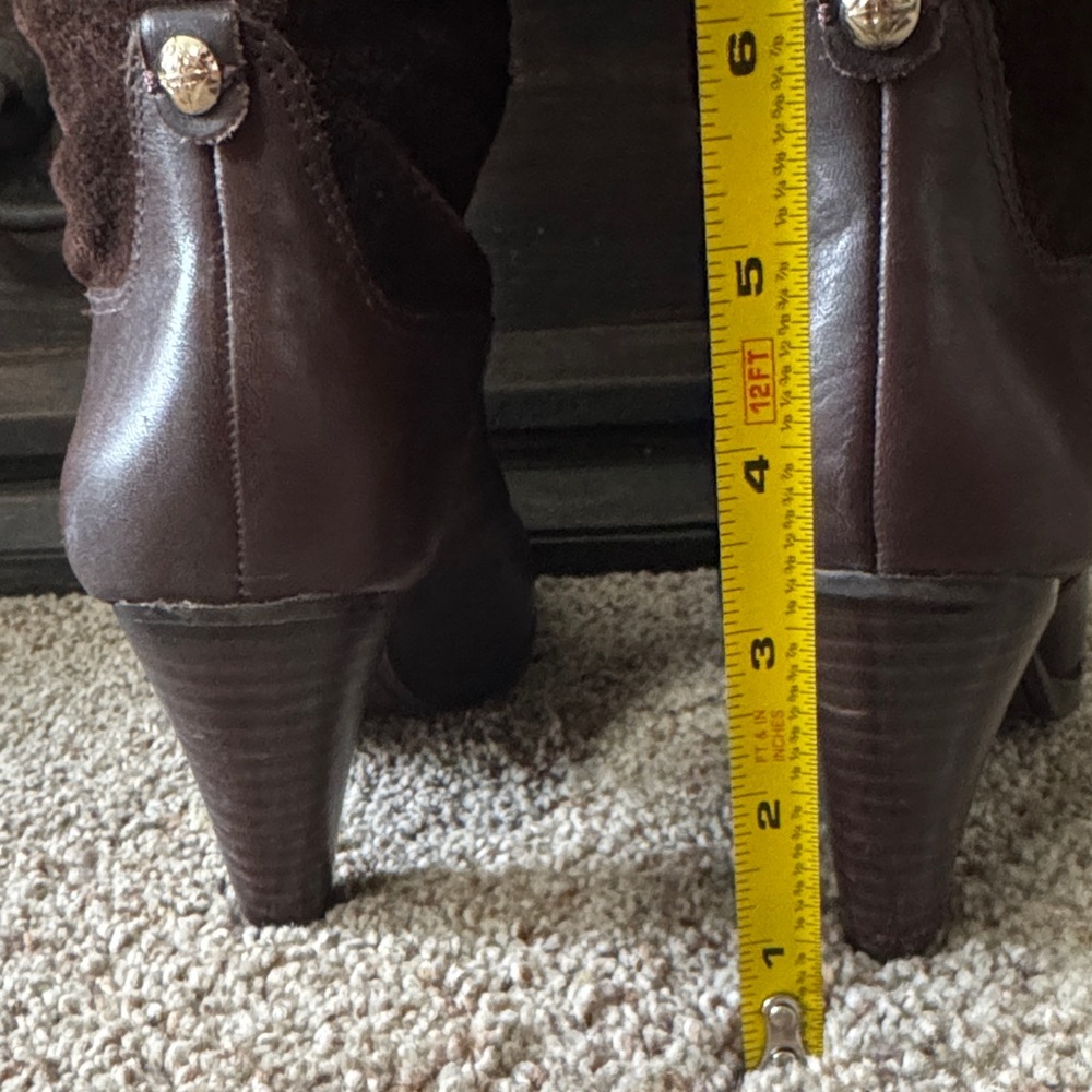 ANTONIO MELANI Dark Brown Heeled Boots - Picture 5 of 12